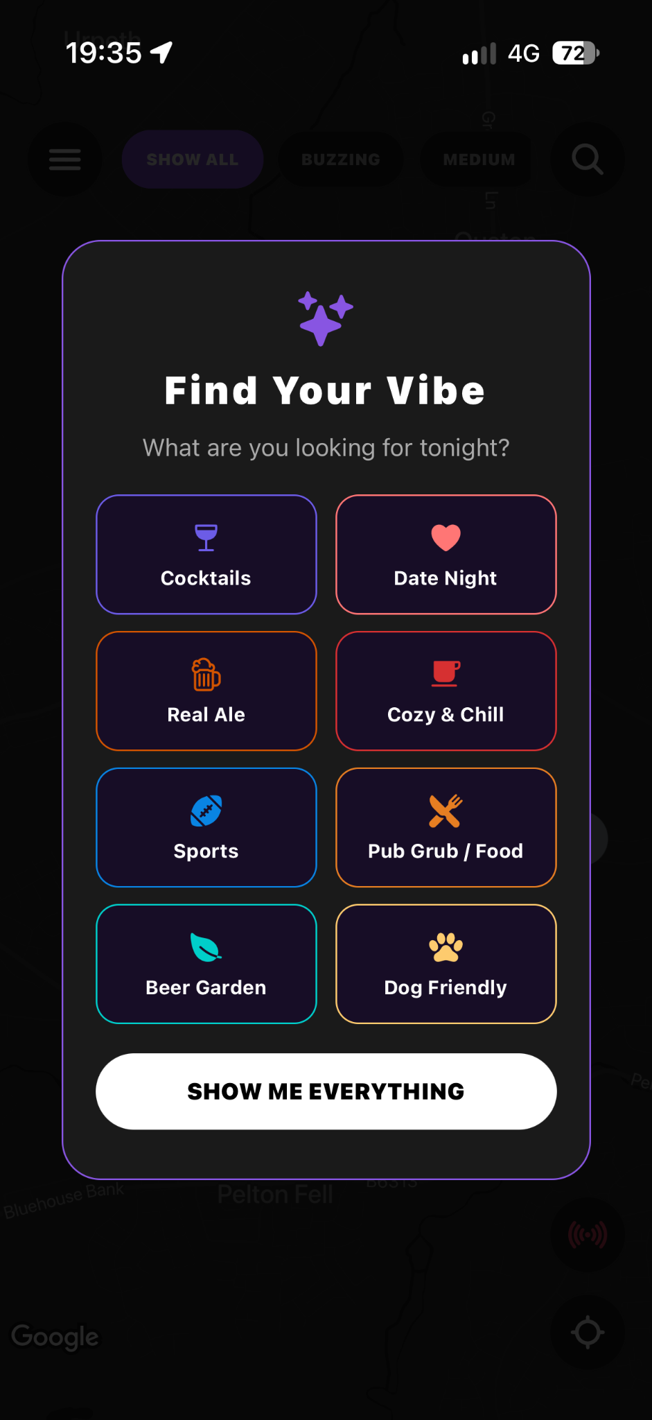 Find Your Vibe filters in BARZ
